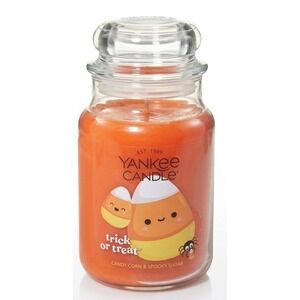 Yankee Candle Trick or Treat Candy Corn Spooky Sugar‎ Large Jar 22oz Halloween